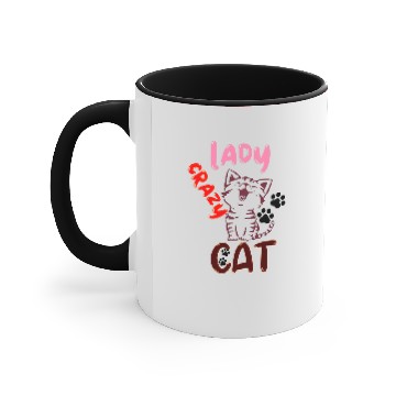 Discover Crazy Cat Lady Accent Mugs