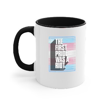 Discover The First Pride Was A Riot Trans Pride Flag Accent Mugs