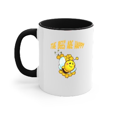 Discover the bees are happy Honey Bee Accent Mugs