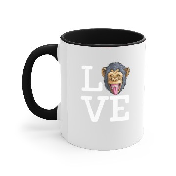 Discover Monkey Love Chimpanzee Accent Mugs