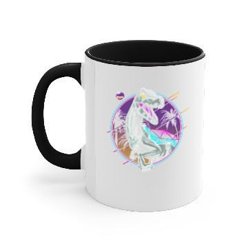 Discover Rad Velociraptor Accent Mugs