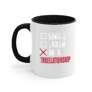 Discover Polyamory T Throuple Relationship Status Accent Mugs