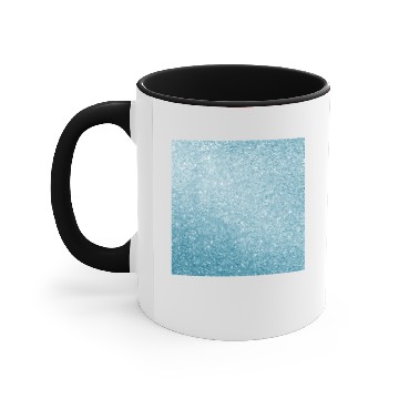 Discover Light Blue Glitter Pattern Accent Mugs
