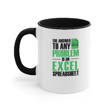 Discover Answer To Any Problem Excel Spreadsheet Accountant Accent Mugs