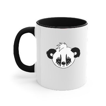 Discover cute sad Black Metal panda Accent Mugs