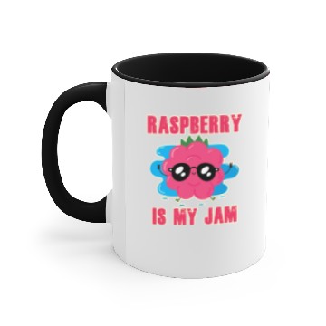 Discover Raspberry is my Jam, cool Fruit Accent Mugs