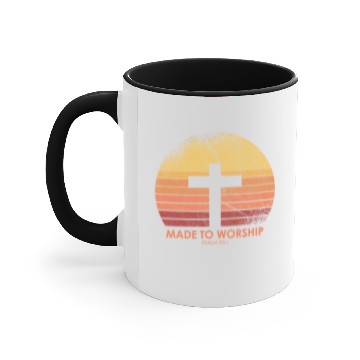 Discover Made to Worship Psalm 95:1 Accent Mugs