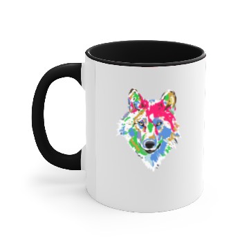 Discover Winter Wonderland Wild Wolf Accent Mugs