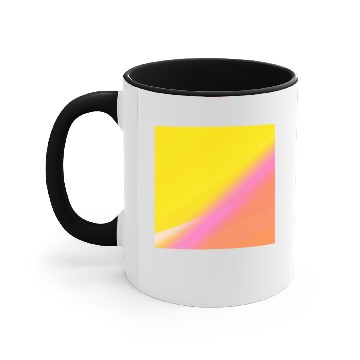 Discover yellow pink white texture art Accent Mugs