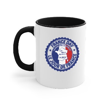 Discover happy bastille day Accent Mugs