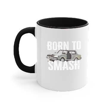 Discover Demo Derby / Demolition Derby Gift : Born to Crash Accent Mugs