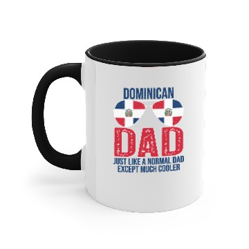 Discover Dominican Dad Dominican Republic Flag Accent Mugs