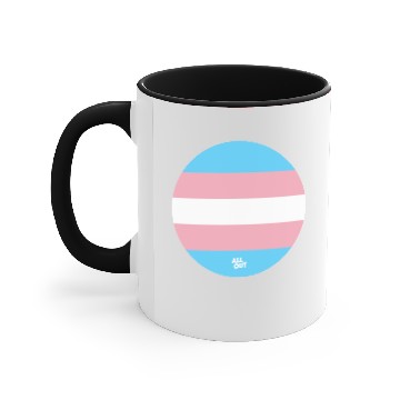 Discover Transgender Pride Flag Accent Mugs