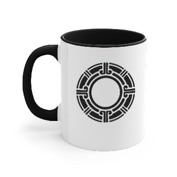 Discover Aztec Tribal Circular Border Pattern Accent Mugs