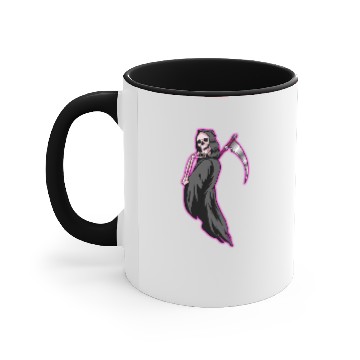Discover Skeleton Grim Reaper Halloween v3 Accent Mugs