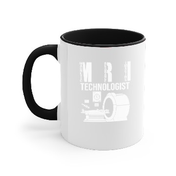 Discover MRI Technologist Human Skull Skeleton Head Radiolo Accent Mugs
