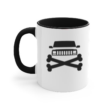 Discover Jeep XJ Grille and Crossbones Accent Mugs