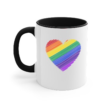 Discover Rainbow heart Accent Mugs