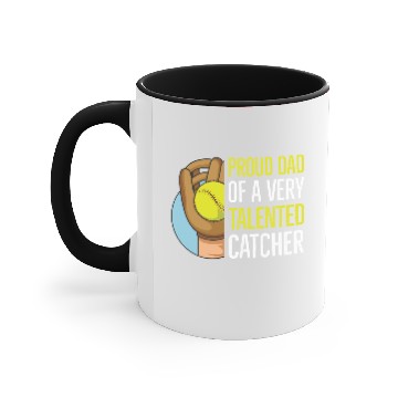 Discover Softball Quote for your Softball Dad Accent Mugs
