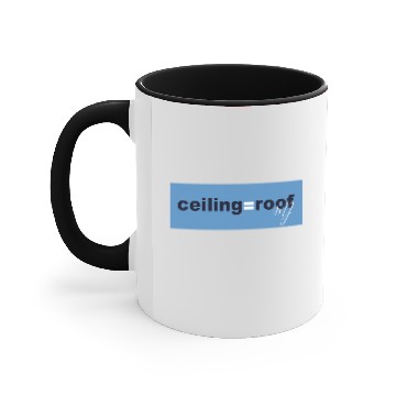 Discover Ceiling = Roof MJ (Navy Blue & White) Accent Mugs