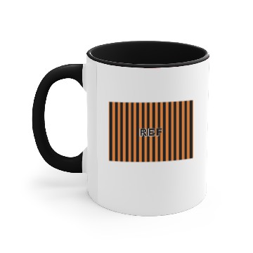 Discover REF Referee Umpire Stripes (Burnt Orange) Accent Mugs