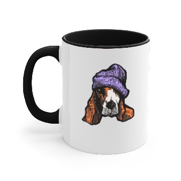 Discover cool orange dog Accent Mugs
