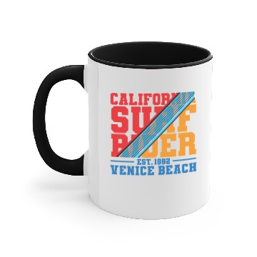 Discover California surf rider venice beach Accent Mugs