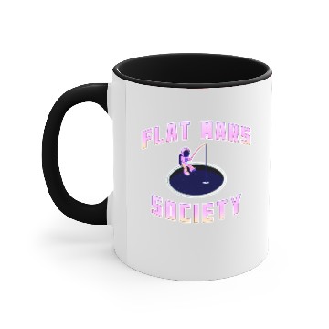 Discover Flat Mars Society Flat Earth Gift flatearther Accent Mugs