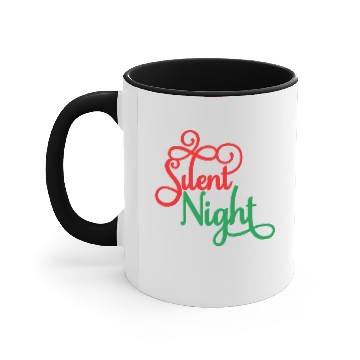 Discover silent night Accent Mugs