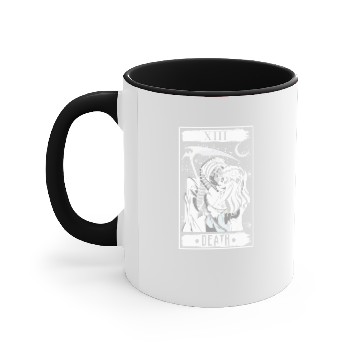 Discover Tarot Card Occult Witchcraft Skeleton Death Gothic Accent Mugs