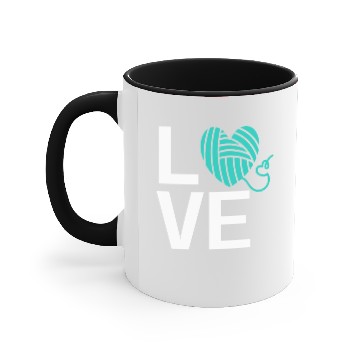 Discover Love Knitting Yarn Wool Pattern Funny Knitters Accent Mugs