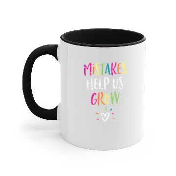 Discover Mistakes Help Us Grow Growth Mindset Teacher Accent Mugs