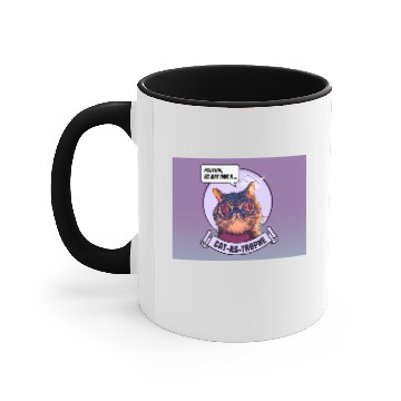Discover Alien Space Cat - Cat-as-trophe (DDP 4:3 Cartoon) Accent Mugs