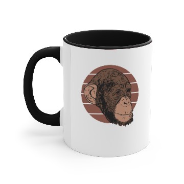 Discover monkey chimpanzee Accent Mugs