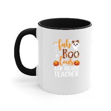 Discover Faboolous 4th Grade Teacher Spooky Teacher Accent Mugs