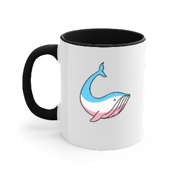 Discover Trans Pride Whale Transgender Pride Accent Mugs
