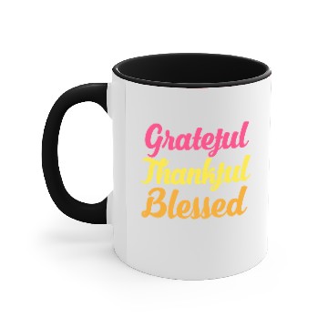 Discover Grateful Thankful Blessed Accent Mugs