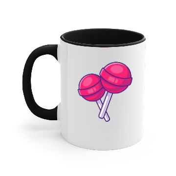 Discover Lollipop candy pink Accent Mugs