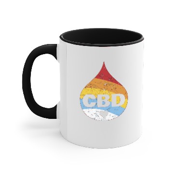 Discover 062419 Cbd Oil Rainbow Drop Hemp Accent Mugs