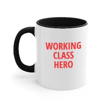 Discover Working Class Hero (in red letters) Accent Mugs