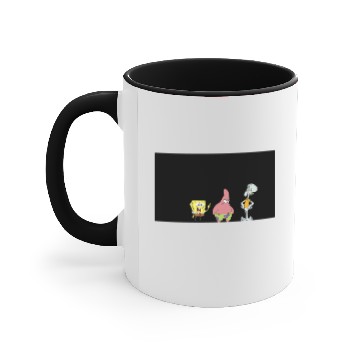Discover Patrick fighting with squidward Accent Mugs