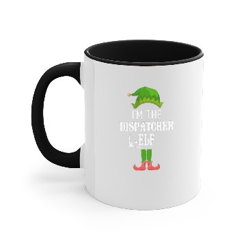 Discover I'm the dispatcher elf Accent Mugs