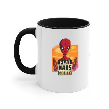 Discover Flat Mars Society Flat Earth Gift Accent Mugs