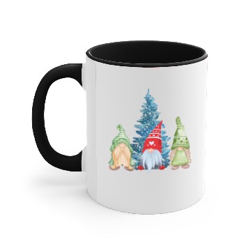 Discover Three Gnomes and a Christmas Tree Accent Mugs
