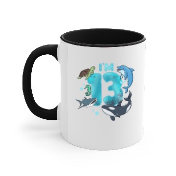 Discover 13th Birthday Under the Sea Accent Mugs