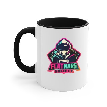 Discover Flat Mars Society Flat Earth Gift Accent Mugs