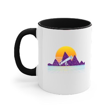 Discover telescope, astronomy, star watcher Accent Mugs