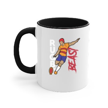 Discover Rugby Rugby Beast Accent Mugs