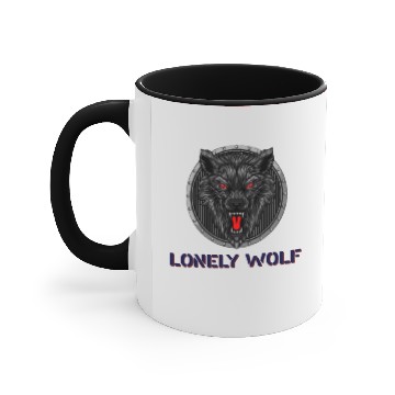 Discover Lonely wolf Accent Mugs