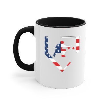 Discover American Flag Graphic Baseball Catcher Gear Baseba Accent Mugs